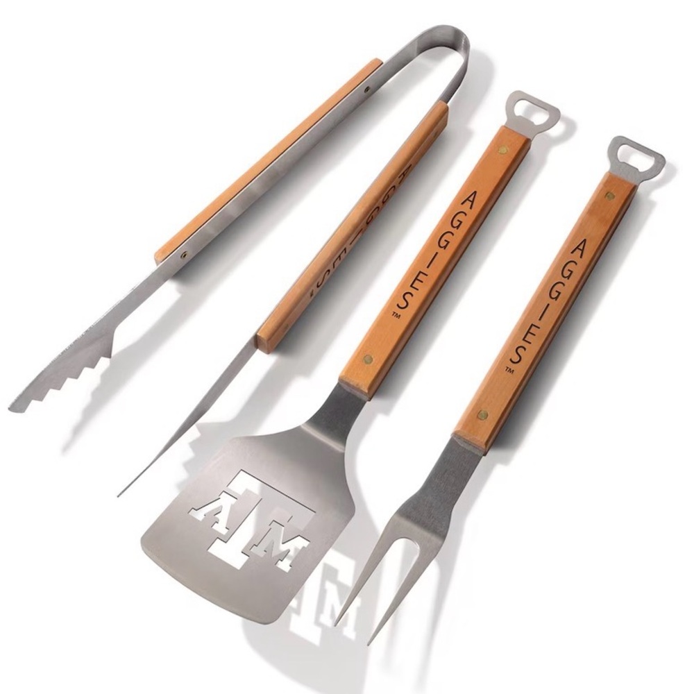 Texas A&M Aggies 3-Piece BBQ Set (Tongs, Fork, Sportula) by You The Fan NIB